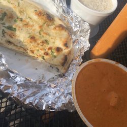 Raaz Indian Kitchen - Chicken tikka masala and garlic naan bread