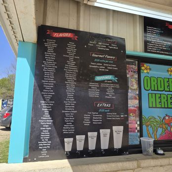 Flamingo Hut Shaved Ice - Regular snocone menu - Shaved Ice Near Me - Midlothian , Texas