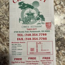 China City - Menu