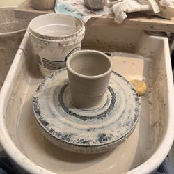 Sugar Hill Clay - Wheel throwing, progress