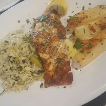 Taverna Kyma - Salmon plate - Greek Near Me - Boca Raton, Florida Taverna Kyma - Salmon plate - Greek Near Me - Boca Raton, Florida
