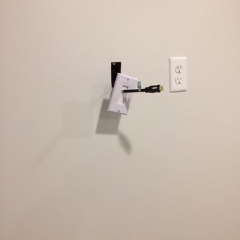 Owens Corning Basement Finishing System - HDMI outlets not attached, holes were not cut large enough - General Contractors Near Me - Canton, Massachusetts