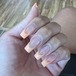 5 Star Nails - French coral nail summer nails !!! By Vana!