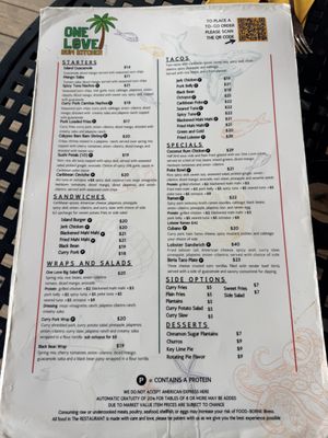 Menu photo 2 One Love Rum Kitchen Grand Lake, CO