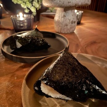 Equipment Room - Onigiri - veggie in back and tuna - Speakeasies Near Me - Austin, Texas