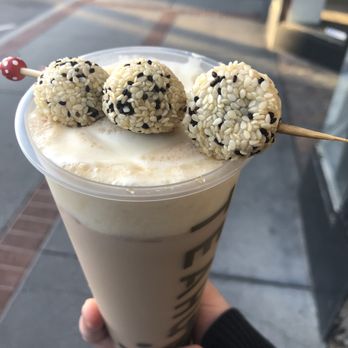 Tea Hut - Black Sesame Mochi Milk Tea - Bubble Tea Near Me - San Carlos, California Tea Hut - Black Sesame Mochi Milk Tea - Bubble Tea Near Me - San Carlos, California