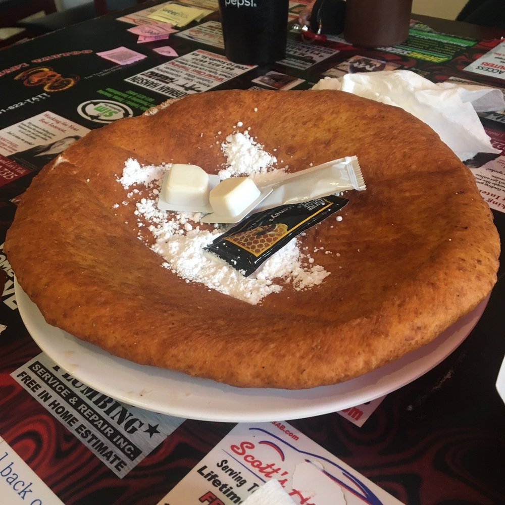 Red House BBQ - Indian fry bread with butter and honey - Barbeque Near Me - Tehachapi, California Red House BBQ - Indian fry bread with butter and honey - Barbeque Near Me - Tehachapi, California
