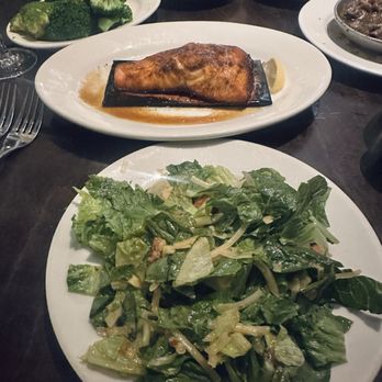 Wildfire - Cedar-Planked Salmon, Caesar Salad, Broccoli & Lemon Vinaigrette - American Near Me - Chicago, Illinois Wildfire - Cedar-Planked Salmon, Caesar Salad, Broccoli & Lemon Vinaigrette - American Near Me - Chicago, Illinois