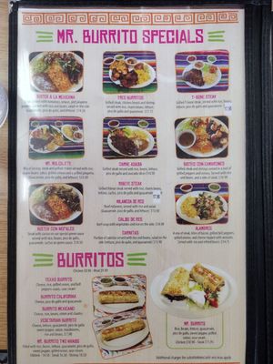 Menu photo 2 Mr. Burrito Kannapolis, NC