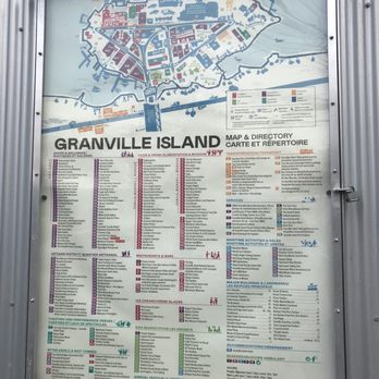 Granville Island - Map of the Island - Shopping Centers Near Me - Vancouver, British Columbia