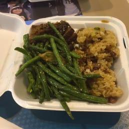 Three item plus rice/noodle combo ($7.49). Stewed pork belly, green beans, and sticky rice (counts as an extra item). Three item plus rice/noodle combo ($7.49). Stewed pork belly, green beans, and sticky rice (counts as an extra item).