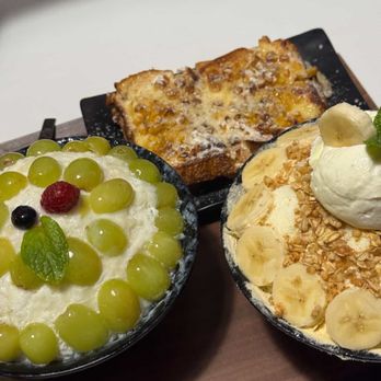 Sul & Beans - grape bingsoo, banana bingsoo, sweet corn toast - Desserts Near Me - Irvine, California Sul & Beans - grape bingsoo, banana bingsoo, sweet corn toast - Desserts Near Me - Irvine, California