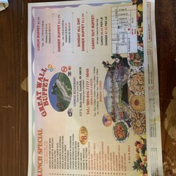 Great Wall Buffet - Updated Prices as of 08/26/22