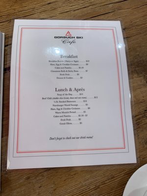 Menu photo 7 Gorsuch Ski Café Vail Vail, CO Menu photo 7 Gorsuch Ski Café Vail Vail, CO