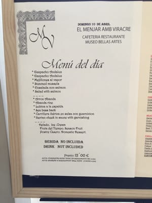 Menu photo 1 El Menjar Amb Viracre Valencia, V