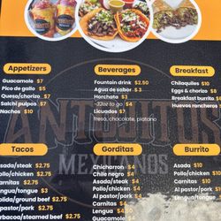 Antojitos Mexicanos - Menú