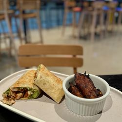 Celestina Mexican Crafted - California Burrito with a side of Plantains