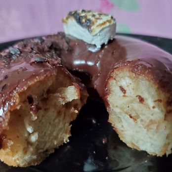 Holey Grail Donuts - Mission Chocolate with toasted marshmallow - Donuts Near Me - Honolulu, Hawaii Holey Grail Donuts - Mission Chocolate with toasted marshmallow - Donuts Near Me - Honolulu, Hawaii