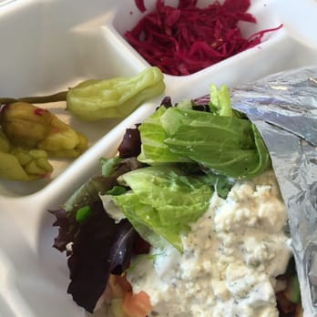 Lemon Zest Cafe - Chicks Gyro with Feta Cheese and Cucumber Yogurt... So delishhhhh.! - Mediterranean Near Me - Glendale, California Lemon Zest Cafe - Chicks Gyro with Feta Cheese and Cucumber Yogurt... So delishhhhh.! - Mediterranean Near Me - Glendale, California