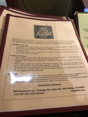 Menu photo 3 Thep Lela Thai Restaurant Mill Valley, CA Menu photo 3 Thep Lela Thai Restaurant Mill Valley, CA