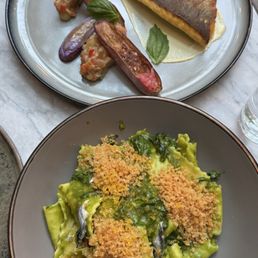 Pappardelle Mezzanotte & Crispy Skin Branzino Pappardelle Mezzanotte & Crispy Skin Branzino