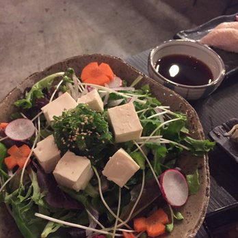 Tsuki Sushi Bar - Tofu Wakame Salad with Sauce on Side ( we asked for sauce on side) - Sushi Bars Near Me - Vancouver, British Columbia Tsuki Sushi Bar - Tofu Wakame Salad with Sauce on Side ( we asked for sauce on side) - Sushi Bars Near Me - Vancouver, British Columbia