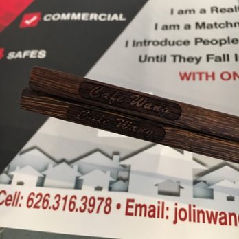 Cafe Wang - Their chopsticks have the restaurant name on them. - Dim Sum Near Me - La Verne, California