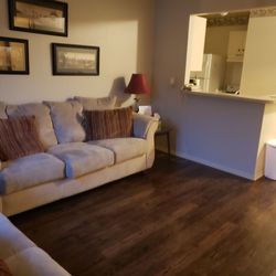 Living room and kitchenette
