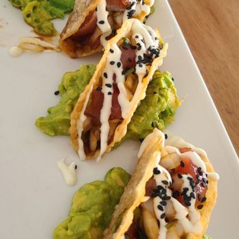 Duke's Malibu - Very salty poke tacos (maybe too much soy sauce) - New American Near Me - Malibu, California
