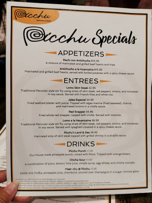 Menu photo 8 Picchu Selden, NY