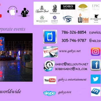 Gaby Z Entertainment - DJ, professional sound system, all the music (american-latin-portuguesse-hebrew), lighting system, La hora loca, shows, video & Photo. - DJs Near Me - Weston, Florida Gaby Z Entertainment - DJ, professional sound system, all the music (american-latin-portuguesse-hebrew), lighting system, La hora loca, shows, video & Photo. - DJs Near Me - Weston, Florida