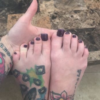 A Nails & Spa - Beaute Lounge - Created his own nail shape. Literally looks like a 5 year old painted/filed my nails. - Nail Salons Near Me - Las Vegas, Nevada