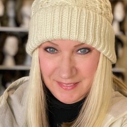 Hat with human hair