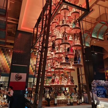 Meximodo - Alcohol tower by the bar - Mexican Near Me - Jersey City, New Jersey