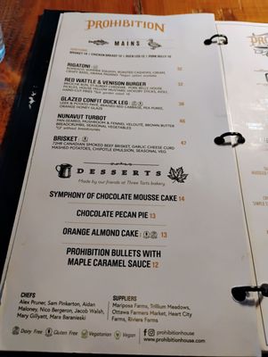 Menu photo 3 Prohibition Public House Ottawa, ON