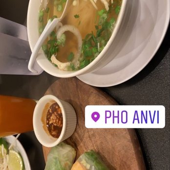 Pho Anvi - Vegetarian spring rolls and the chicken pho. - Vietnamese Near Me - Norwalk, California Pho Anvi - Vegetarian spring rolls and the chicken pho. - Vietnamese Near Me - Norwalk, California