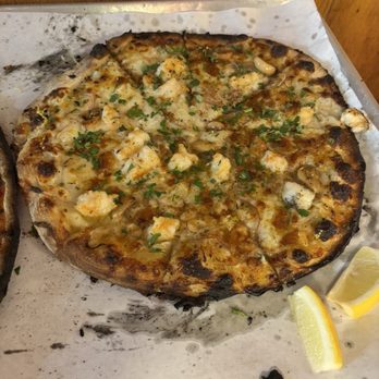 Sally's Apizza - SM Shrimp Scampi - Pizza Near Me - New Haven, Connecticut Sally's Apizza - SM Shrimp Scampi - Pizza Near Me - New Haven, Connecticut