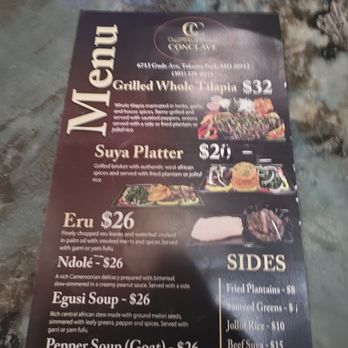 Conclave Restaurant & Lounge - Menu - Lounges Near Me - Takoma Park, Maryland