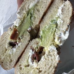 Bacon avocado cream cheese bagel Bacon avocado cream cheese bagel