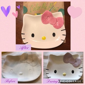 Color Me Mine - My humble art (I'm sure I could have purchased a professionally painted plate for less, but this was fun) - Paint-Your-Own Pottery Near Me - Brea, California Color Me Mine - My humble art (I'm sure I could have purchased a professionally painted plate for less, but this was fun) - Paint-Your-Own Pottery Near Me - Brea, California