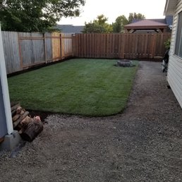 New sod installation in my backyard New sod installation in my backyard