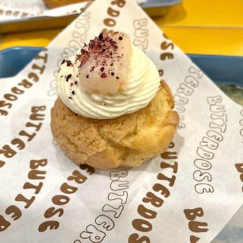 Butter Dose - Rose Lychee cream puff - Bakeries Near Me - New York, New York Butter Dose - Rose Lychee cream puff - Bakeries Near Me - New York, New York
