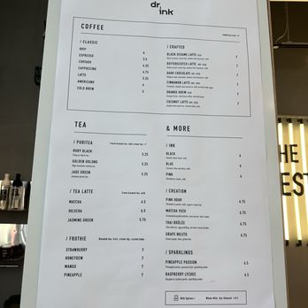 Dr.ink - Menu - Coffee & Tea Near Me - San Jose, California Dr.ink - Menu - Coffee & Tea Near Me - San Jose, California