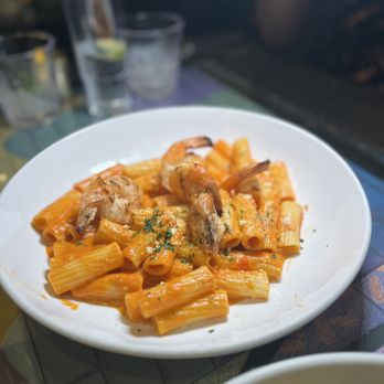 Nunzi's by the Water - a plate of pasta with shrimp - Italian Near Me - Freeport, New York Nunzi's by the Water - a plate of pasta with shrimp - Italian Near Me - Freeport, New York