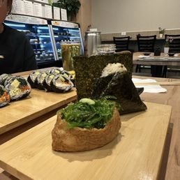 Crab Onigiri and Inari Zuke Seaweed Salad Crab Onigiri and Inari Zuke Seaweed Salad