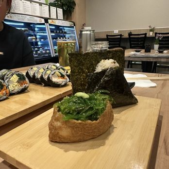 ChiMii sushi & sando - Crab Onigiri and Inari Zuke Seaweed Salad - Japanese Near Me - Owings Mills, Maryland ChiMii sushi & sando - Crab Onigiri and Inari Zuke Seaweed Salad - Japanese Near Me - Owings Mills, Maryland