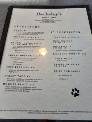 Menu photo 3 Berkeley's Bar & Grill Lake Oswego, OR Menu photo 3 Berkeley's Bar & Grill Lake Oswego, OR