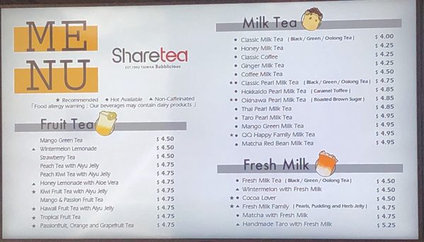 Menu photo 6 Sharetea Bothell, WA Menu photo 6 Sharetea Bothell, WA