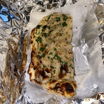Saffron Indian Cuisine - Garlic Naan - Indian Near Me - Greensboro, North Carolina
