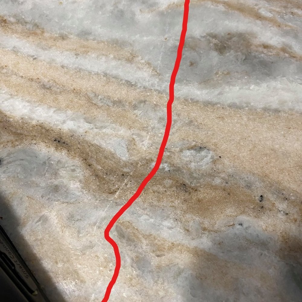 South Shore Granite - one of two very long scratches - Countertop Installation Near Me - Braintree, Massachusetts South Shore Granite - one of two very long scratches - Countertop Installation Near Me - Braintree, Massachusetts